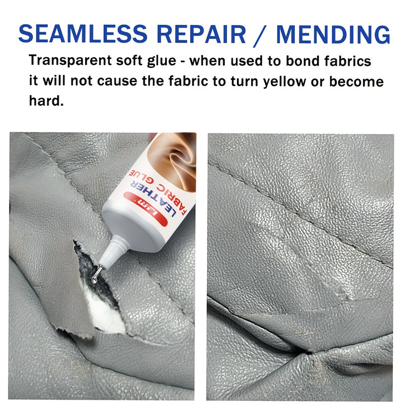 Heavy Duty Fabric Repair Glue Invisible Washable No-Sew Strong Adhesive for Car Seat Sofa Clothing Shoes Jacket - Professional Grade Instant Fix Multi-Purpose Fabric Glue Stick