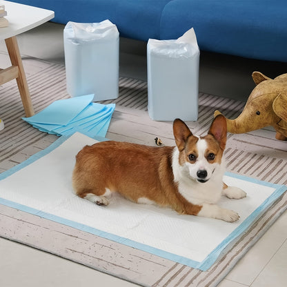 Super Absorbent Dog Pee Pads 23.6x23.6 Inch for Puppy Training & Indoor Pet Toilet Use – Leak-Proof Odor-Control Training Pads, 50 / 100 / 200 / 400 Count Bulk Value Packs