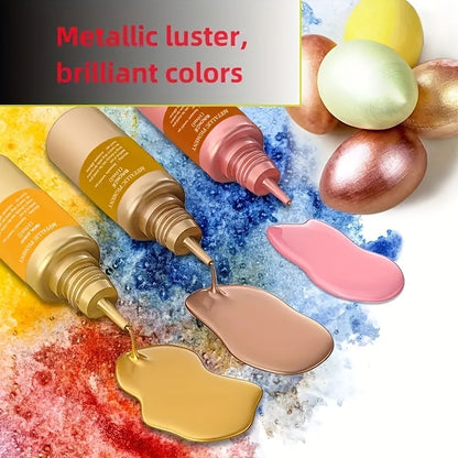 12 Color Metallic Alcohol Ink Set for Epoxy Resin Art – Concentrated Glitter Alcohol Pigment Dye for Resin Petri Dish & Cup Making, 0.34 oz per Bottle