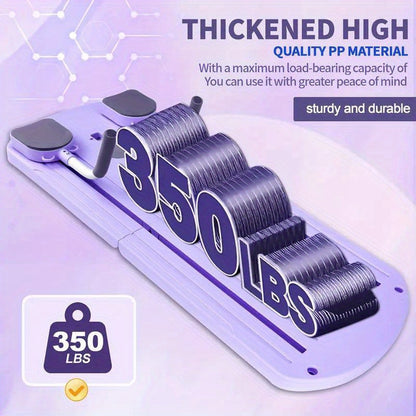 8-in-1 Foldable Pilates Board with Resistance Bands – Multi-Functional Core Abdominal Trainer, Anti-Deformation PP Material, Stable Flat Design, Compact Storage, Home Gym Equipment for Men & Women