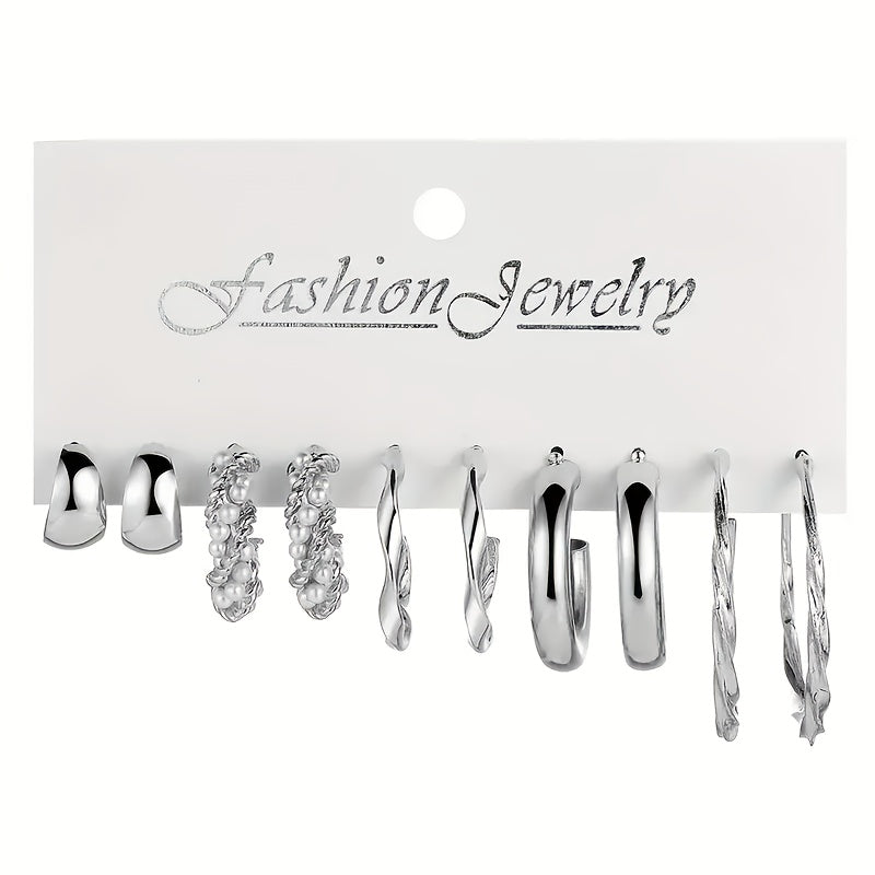 40 Pairs Earrings Set for Women – Geometric Heart Butterfly Faux Pearl Hollow Twist Stud Earrings Bulk Pack, Boho Fashion Jewelry for Beach Vacation Party Daily Wear Dating Gifts