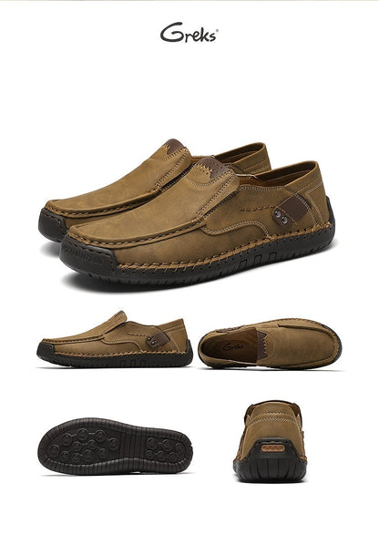 Men's Handstitched Driving Loafers Slip-On Shoes Lightweight Breathable – Casual Moccasin Boat Shoes for Business Casual, Travel, Walking & Outdoor, Sizes US 4–12.5