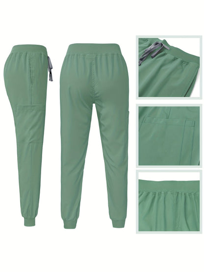 Unisex Medical Scrubs Set – Breathable Quick-Dry V-Neck Top & Drawstring Jogger Pants, Nursing Uniform for Women & Men, 7 Colors, Sizes S-XXL, Ideal for Hospitals, Dental Clinics & Veterinary Work