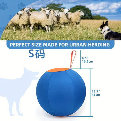 Large Inflatable Dog Ball Toy – Interactive Herding Training Ball for Dogs, Anti-Boredom Exercise Toy for Bulldogs, Golden Retrievers & Australian Shepherds, No Battery Required