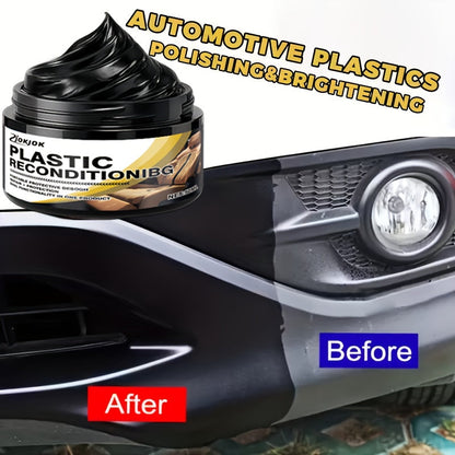 Car Plastic Restorer & Tire Brightening Cream – Universal Auto Refurbishing Cream for Dashboard Interior Trim Tires, Prevents Aging & Fading, Long-Lasting Shine & UV Protection for All Vehicles