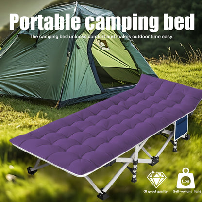 XXL Folding Camping Cot 79 x 32 Inch with Mattress & Carry Bag – Heavy-Duty Oversized Portable Sleeping Cot for Adults, Tall People, Guest Bed, Outdoor Camping, Travel & Emergency Use, Easy Setup