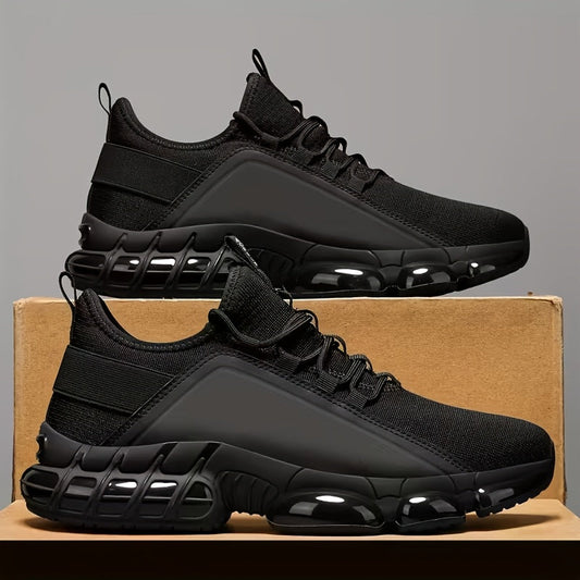 Men's Lightweight Breathable Mesh Sneakers PVC Sole Low-Top Lace-Up Casual Sports Shoes Blue Black Sizes US 6.5-12.5 Daily Wear Running Training Athletic Footwear