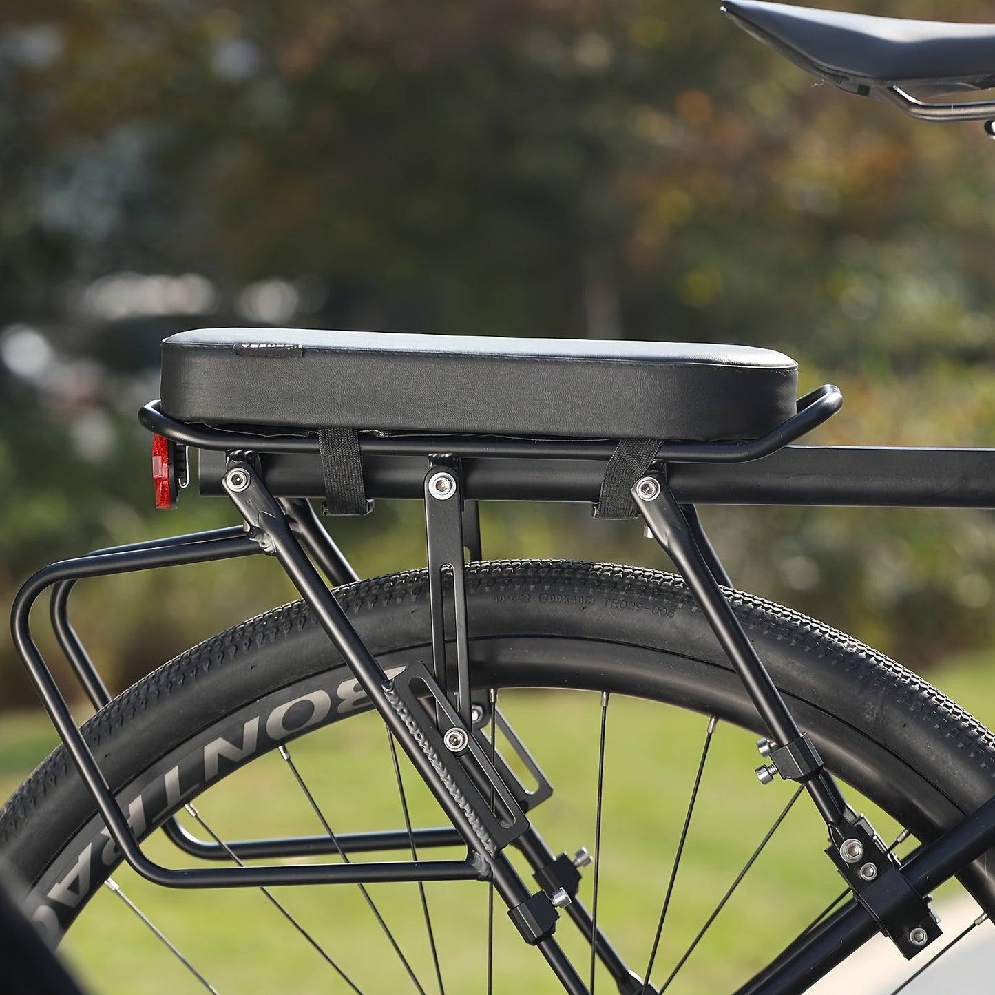 Bike Seat Cushion Cover – Comfortable PU Leather Bicycle Seat Pad with Durable Stitched Edges, Easy Install, Fits Most Bikes, Enhanced Riding Experience for Men & Women