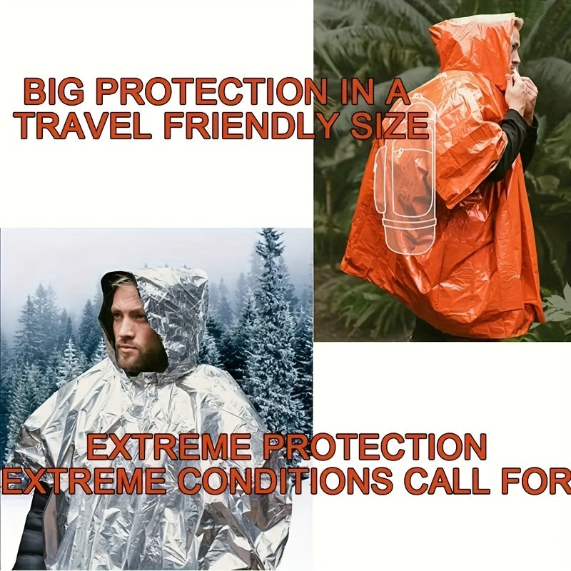 Emergency Rain Poncho Reusable 4-Pack & 14-Pack – Retains 90% Body Heat, Waterproof Weather Resistant Raincoat for Men Women Adults, Camping Hiking Survival Kit Emergency Supplies
