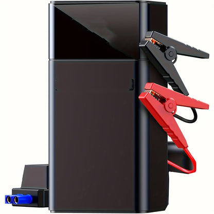 7-in-1 Portable Car Jump Starter 10000mAh – Multi-Functional Emergency Battery Booster with LED Emergency Light for Gas (2.64 Gal) & Diesel (2.38 Gal) Engines, Car Emergency Tool Kit