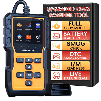 Professional OBD2 Scanner Diagnostic Tool Check Engine Code Reader with Reset Mode 6 Mode 8 I/M Readiness - Universal Car Diagnostic Scan Tool for All OBDII Vehicles Since 1996
