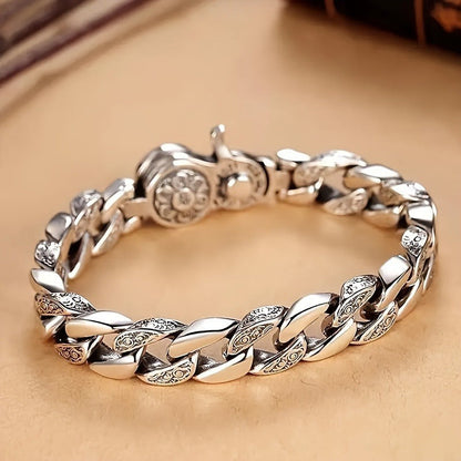 925 Sterling Silver Men's Fashion Bracelet – Classic Chain Design in 3 Sizes 7.10" 7.87" 8.66" Everyday Wear Jewelry Gift for Men Family Friends