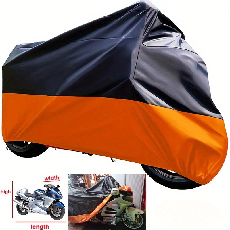 XXXL Waterproof Motorcycle Cover Universal Fit - Heavy Duty All-Weather Protection for Harley Road King, Electra Glide, Street Glide, Honda Goldwing, Yamaha Royal Star & Touring Bikes, 116x43x55 Inch