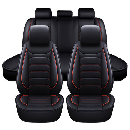 Faux Leather Car Seat Covers 5-Seat Full Set – Waterproof 360° All-Weather Protection, Soft Foam Padding, Non-Slip Grip, Universal Fit for Cars Trucks Sedans SUVs, 6 Colors Available
