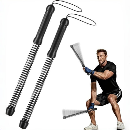 Cordless Battle Rope 2-Piece Set for Home Gym Arm Strength Aerobic Cardio Muscle Training Low-Impact Workout Fitness Equipment for Men and Women