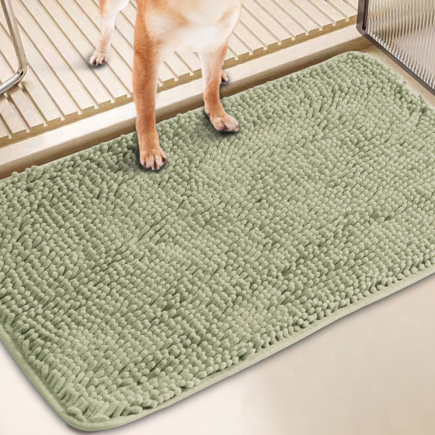 Dog Door Mat for Muddy Paws 2-Pack – Absorbent Non-Slip Washable Microfiber Mud Mat, Quick Dry Entry Indoor Floor Mat for Dogs, Machine Washable, Available in 24x17 & 32x20 inch, 3 Colors