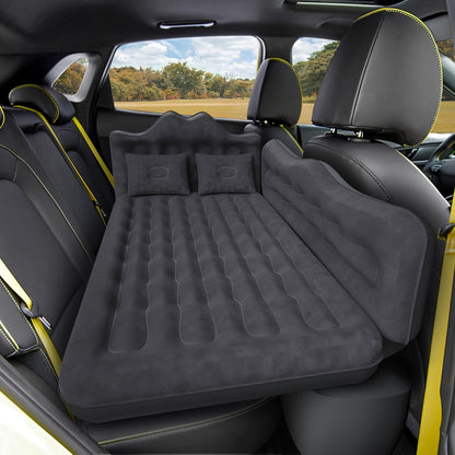 Inflatable Car Mattress for Back Seat SUV Truck MPV – Portable Air Bed with 2 Pillows for Camping Road Trips Outdoor Travel Dark Blue