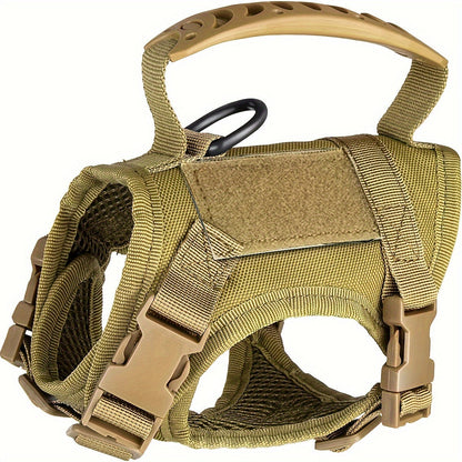 Cat Tactical Vest Harness Adjustable Escape-Proof 600D Oxford Pet Chest Strap Training Clothes for Cats & Small Dogs One Size Fits Most
