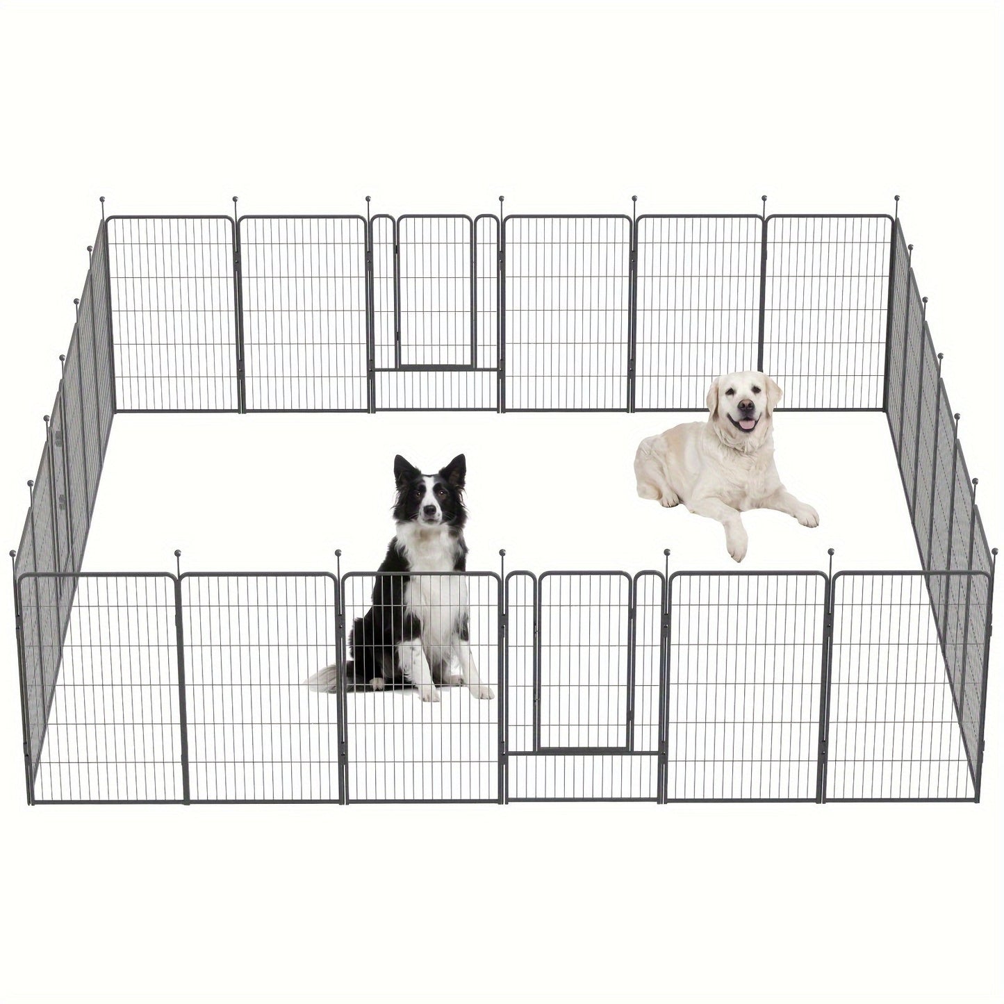 Outdoor Dog Playpen 8 Panels 32 Inch Hammer Design – Pre-Assembled Garden Dog Enclosure for Small to Medium Dogs, Yard Fence Barrier, Expandable Animal Pen