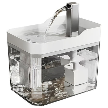 USB Rechargeable Pet Water Fountain 50.72 Oz – Ultra-Silent Automatic Circulating Water Dispenser for Cats & Dogs, No Batteries Required