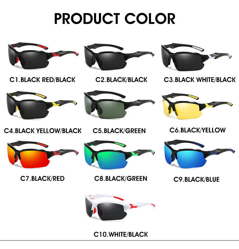 3-Pack Sports Sunglasses UV400 Half Frame for Men & Women – Lightweight Polarized Goggles for Running, Fishing, Skiing, Driving & Outdoor Activities, Sun Protection Eyewear Set