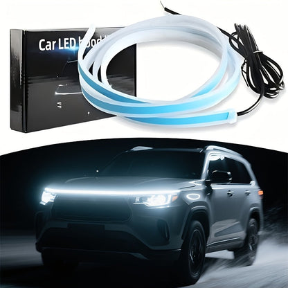 70 Inch LED Engine Bay Light Strip White High Brightness 2000-3000 Lumens Auto Welcome Mode Steering Effect 12V Hardwire for Cars SUVs - Under Hood Ambient Lighting