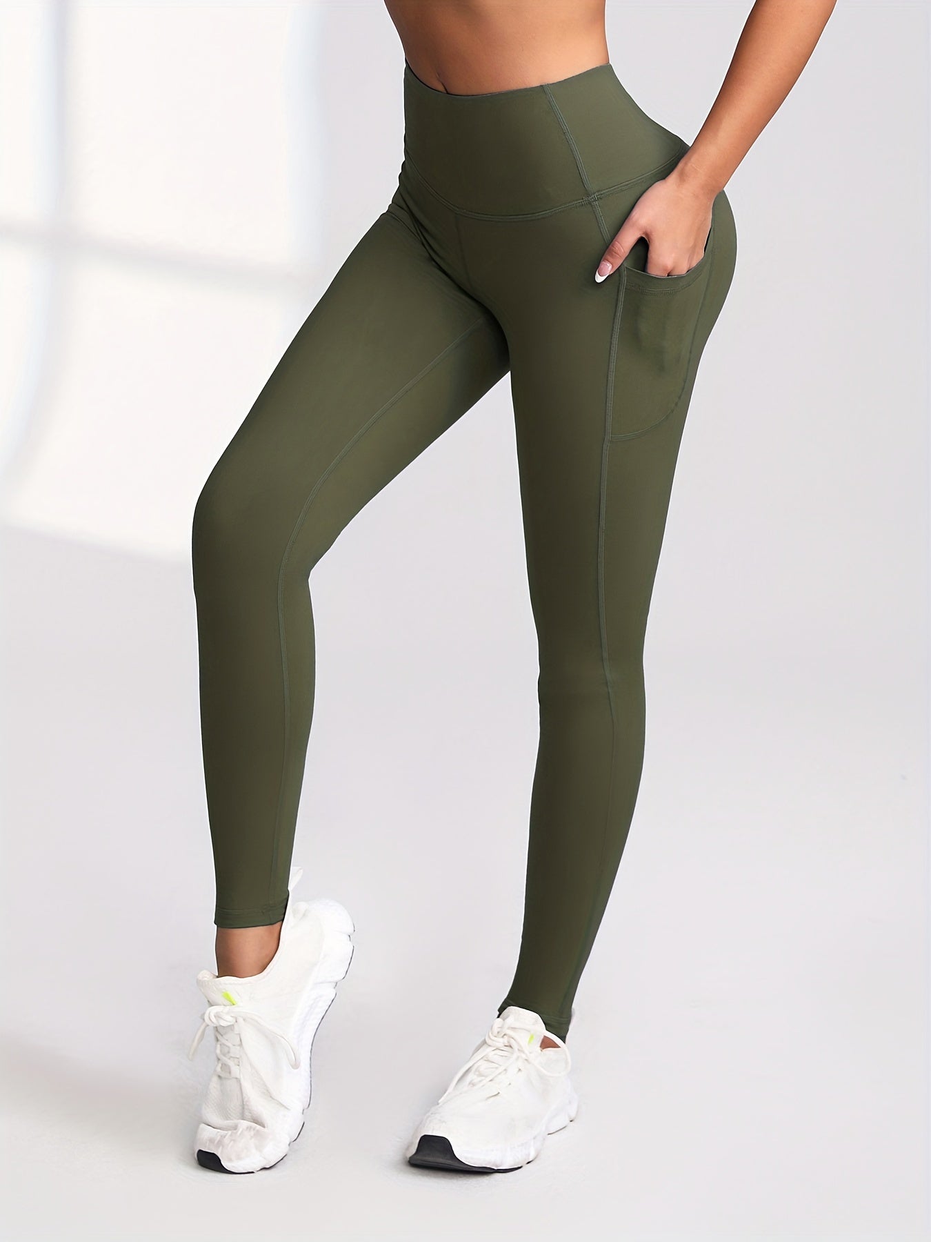 6 Pack Women's High Waist Leggings with Pockets Buttery Soft Tummy Control Yoga Pants Multicolor Sets S-XXL Activewear