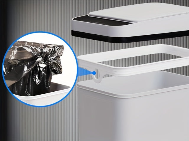 Automatic Touchless Trash Can 2-Pack – 2.8 Gallon Motion Sensor Garbage Can with Lid, Slim Smart Trash Bin for Bathroom, Bedroom, Office & Living Room