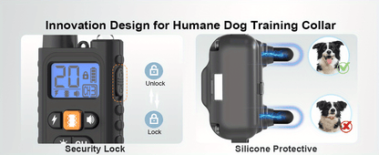 Dog Training Collar with Remote 3300ft Range – Rechargeable E-Collar for 5-120 Lb Dogs, 3 Training Modes Beep Vibration & Safe Shock, Waterproof Dog Shock Collar for Small Medium Large Breeds