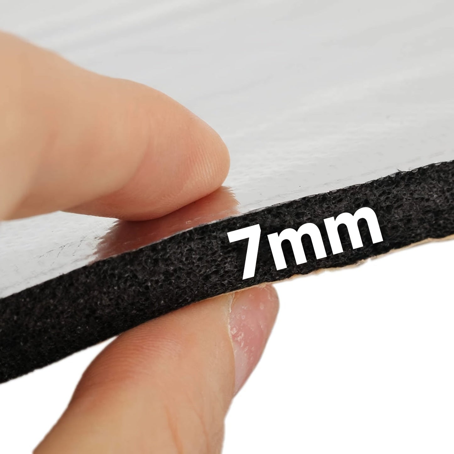 Car Sound Deadening Material 60"x40" 275Mil (7mm) – Butyl Rubber Heat & Sound Deadener Mat with Strong Adhesive for Car Doors Hood Trunk Floor Firewall, Universal Fit