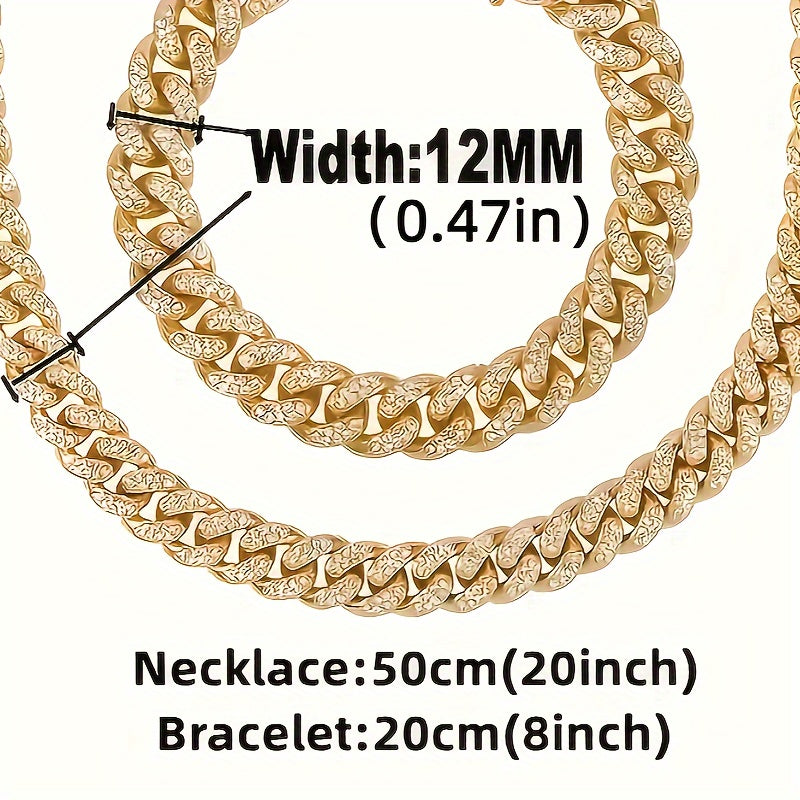 Men's Rhinestone Quartz Watch Necklace Bracelet Gift Set 3 or 4 Piece – Cross Necklace Jewelry Set for Men Football Fan Gear Birthday Holiday Gift Silver Gold