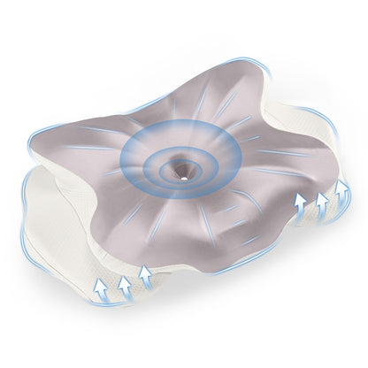 Cervical Neck Pillow Memory Foam Ergonomic Contour Pillow for Neck Pain Relief, Cooling Pillowcase Included, Orthopedic Bed Pillow for Side Back Stomach Sleepers, Shoulder & Spine Support Sleep Pillow