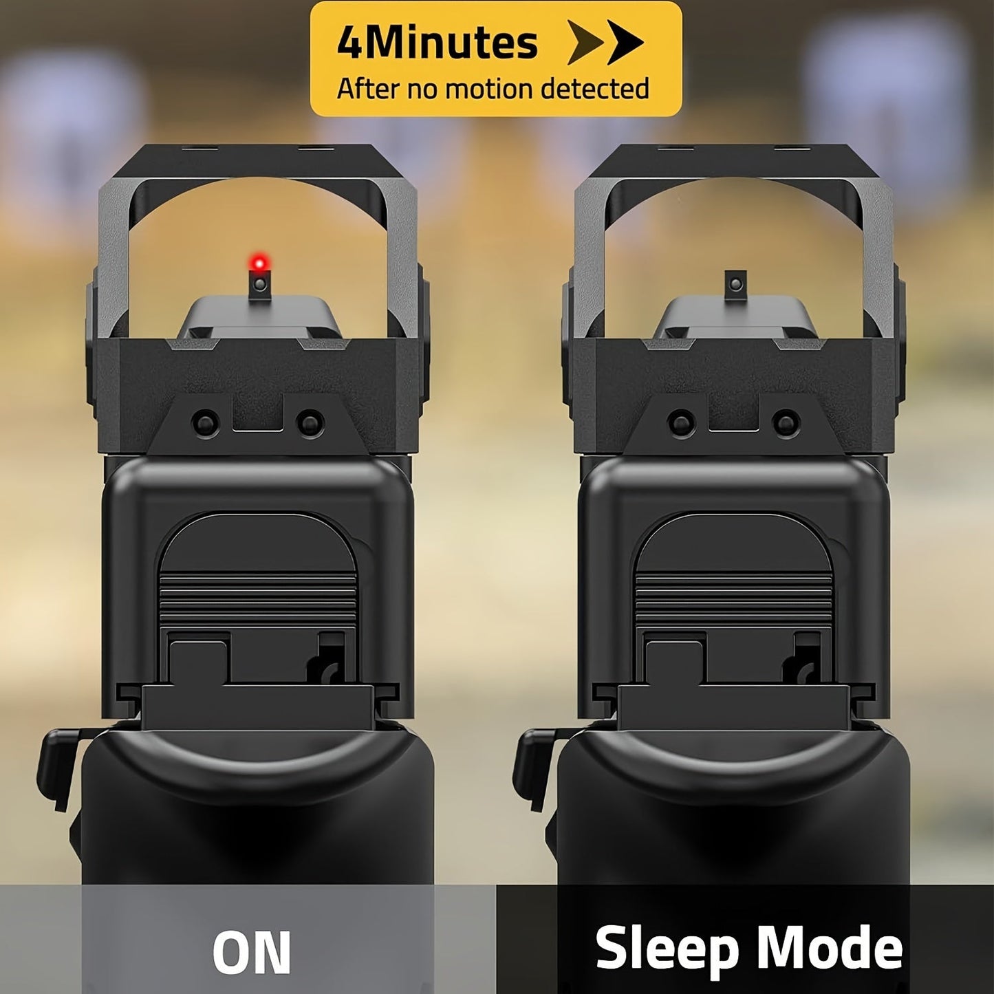 Red Dot Sight 2 MOA Shake Awake Optic – Shock-Activated Auto On/Off, Fast Target Acquisition, Waterproof Scope for Hunting, Tactical & Shooting – Great Gift for Shooters
