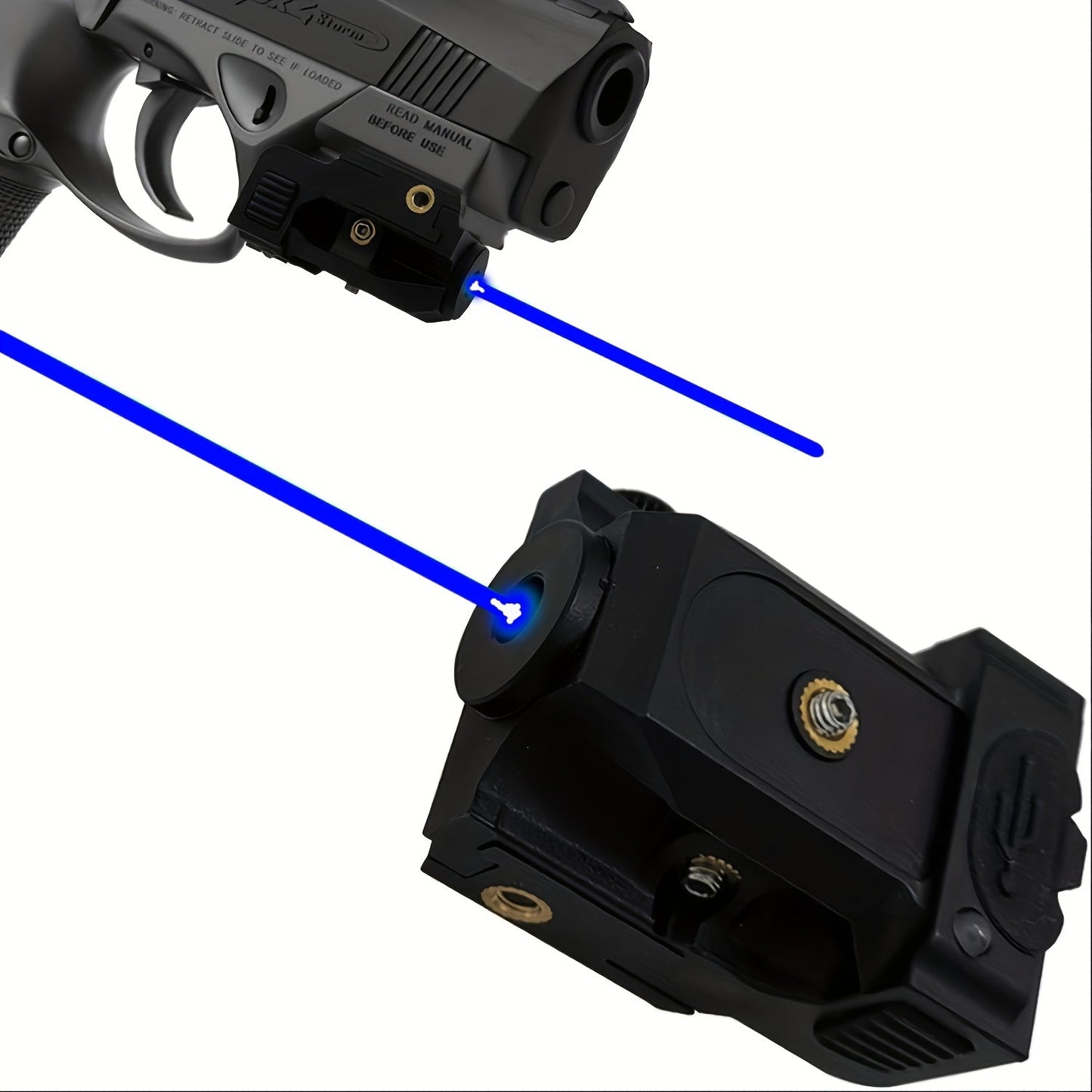 Ultra Compact Green Laser Sight for Handguns & Pistols – Magnetic USB Charging, 20mm Picatinny Rail, Ambidextrous ON/OFF, PA66 Nylon, 150-300m Visible – 7 Color & Charging Variants