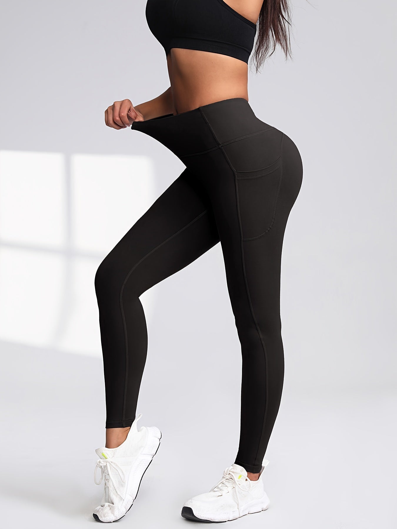 6 Pack Women's High Waist Leggings with Pockets Buttery Soft Tummy Control Yoga Pants Multicolor Sets S-XXL Activewear