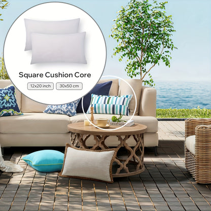 Square Pillow Inserts – Hypoallergenic New Fiber Fill, White Cushion Inserts for Sofa, Bed & Patio, 14–20 Inch, 1/2/4 Pack, Ideal for Bedroom, Living Room, Office & Outdoor Decor