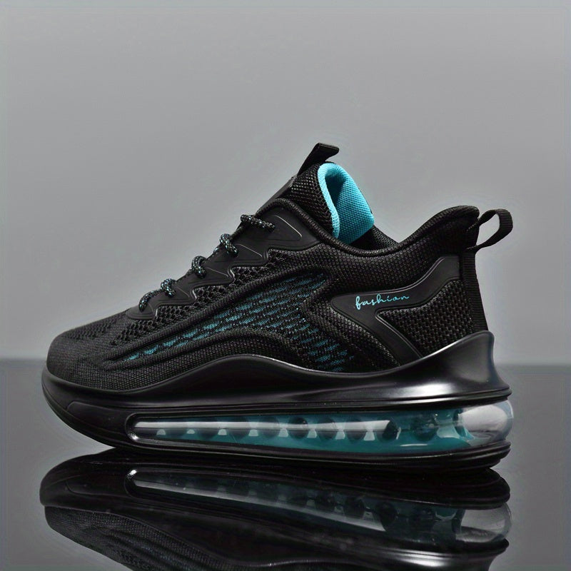 Men's Air Cushion Running Sneakers Lightweight Lace-Up Anti-Slip Shock-Absorbing Breathable Athletic Shoes for Walking Fitness Tennis Travel Sizes US 6.5-13.5 Black Blue White Yellow Red