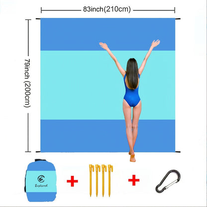 Sandproof Beach Blanket Oversized Up to 108x120 Inches – Quick Dry Lightweight Sand Free Mat for Beach Camping Picnic Travel, 8 Styles, Fits 2-10 Adults