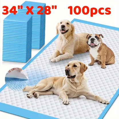 Extra Large Puppy Training Pads – Super Absorbent Leak-Proof Odor-Resistant Pet Pads for Potty Training & Accident Management, XXL 34x28 Inch & XL 24x24 Inch, 50-200 Count
