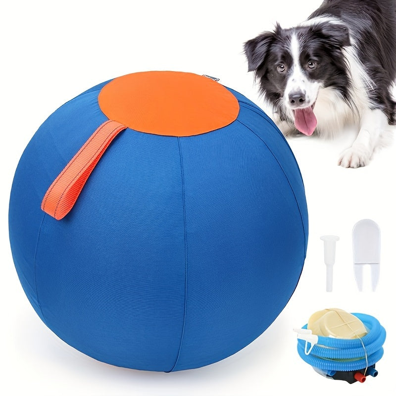 Large Inflatable Dog Ball Toy – Interactive Herding Training Ball for Dogs, Anti-Boredom Exercise Toy for Bulldogs, Golden Retrievers & Australian Shepherds, No Battery Required