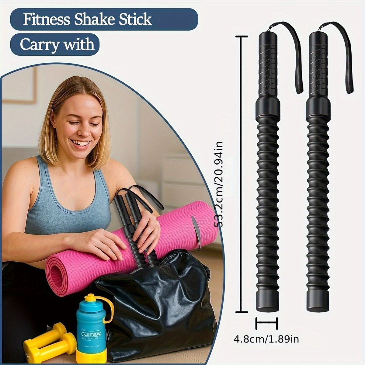 Cordless Battle Rope Set 2pcs – Portable Home Gym Combat Rope for Arm Muscle Training, Fitness Sling Workout Equipment for Men and Women, Indoor Outdoor Exercise
