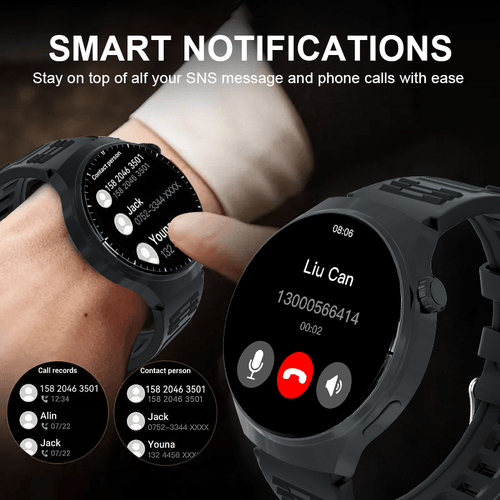 Round Smartwatch 2.01 Inch Extra Large Screen Wireless Calling 100+ Sports Modes Sleep Monitor Games Weather Calculator Pedometer Fitness Tracker Watch for Men Women iPhone Android